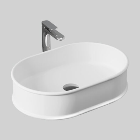 ATELIER COUNTER TOP WASHBASIN 60X40 WHITE - WITHOUT decor