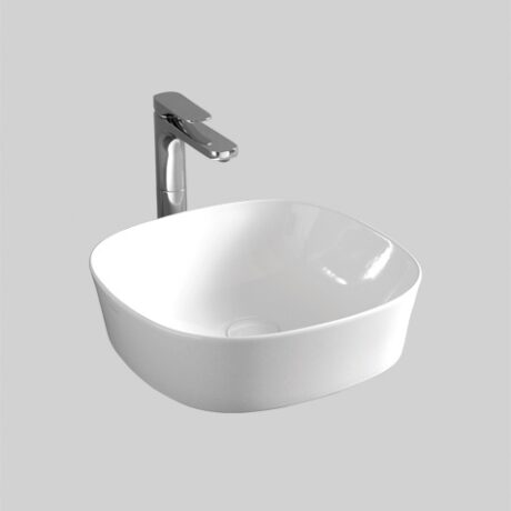 GHOST COUNTERTOP WASHBASIN 42X42 WHITE - WITHOUT decor