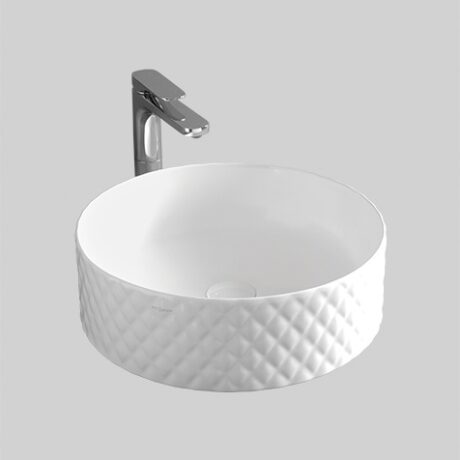 ROMBO 44 COUNTERTOP WASHBASIN WHITE - WITHOUT decor