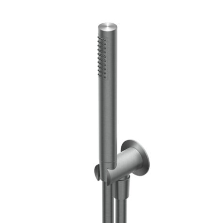 HAND SHOWER WITH 1.500 MM FLEXIBLE HOSE AND WATER CONNECTION WITH HAND SHOWER SUPPORT ,STAINLESS STEEL 23MM HAND