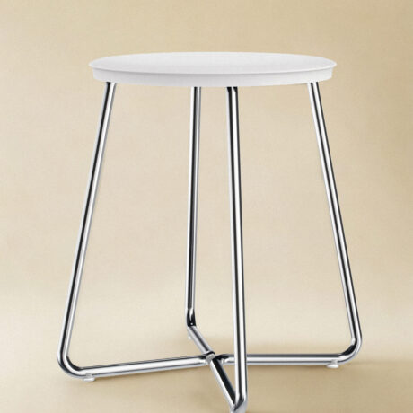 STOOL CR-MAT WH (31X31X39)