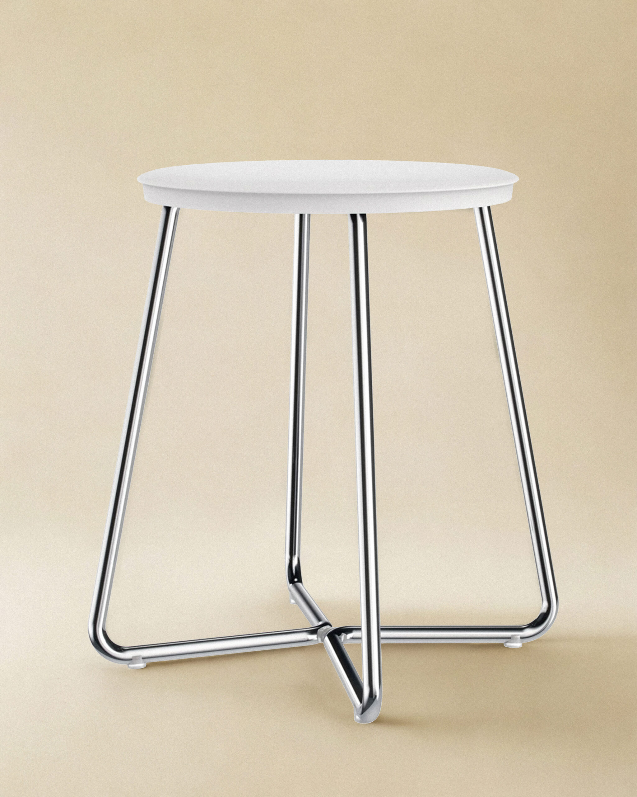 STOOL CR-MAT WH (31X31X39)