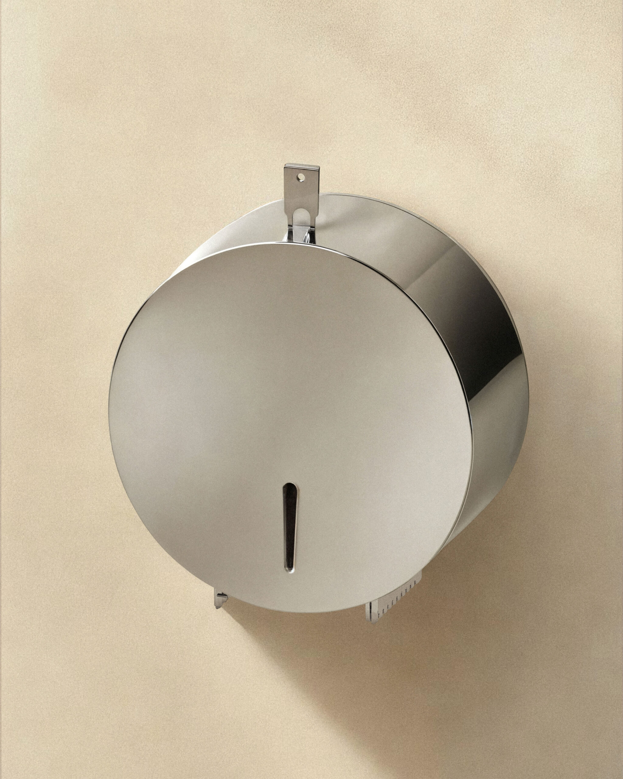 TOILET PAPER DISPENSER GLOSSY STAINLESS STEEL (25X25)