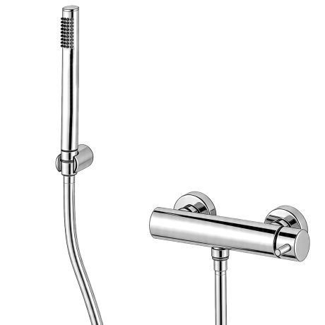 STILO EXTERNAL SHOWER MIXER WITH FLEXIBLE HOSE AND HAND SHOWER