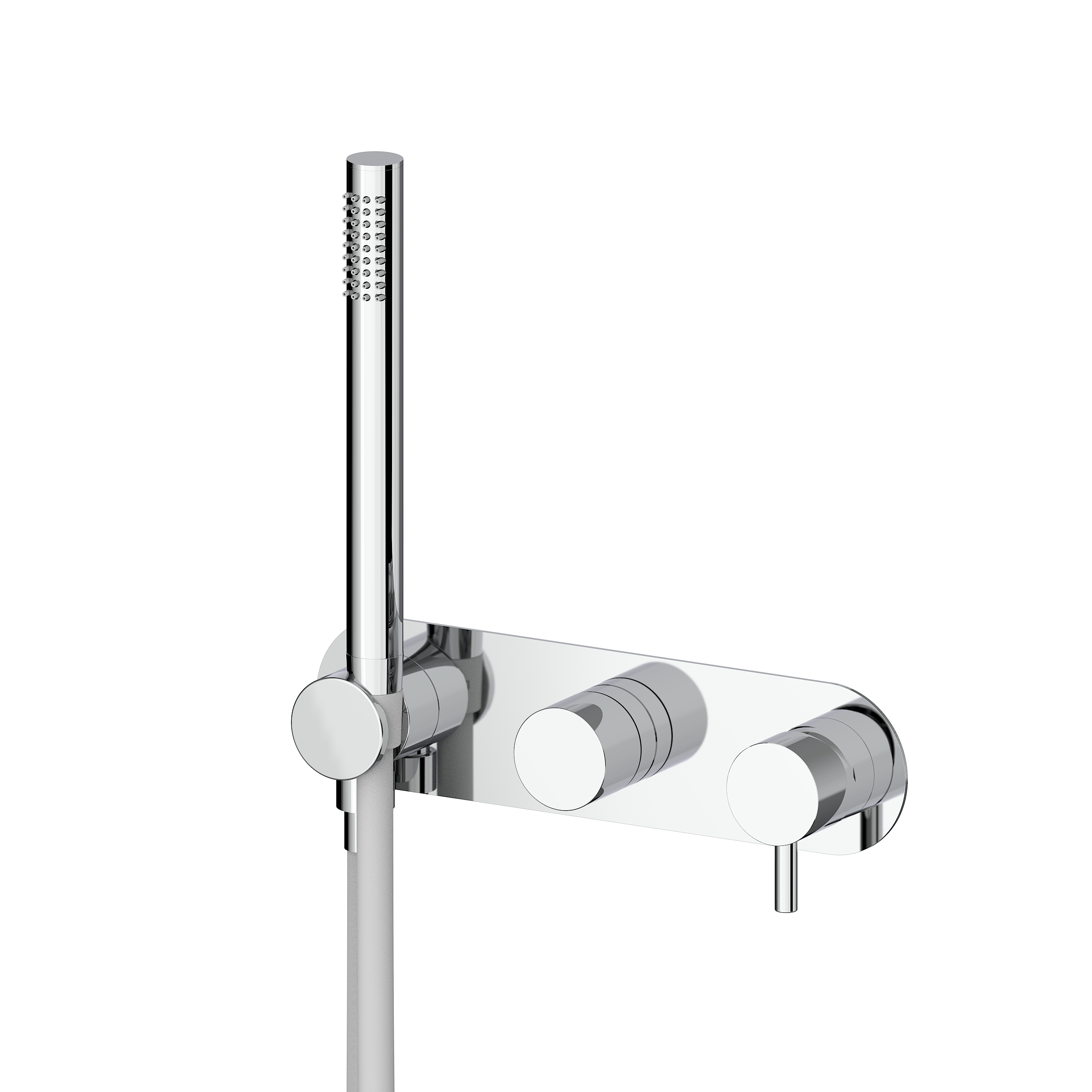 STILO EXTERNAL SET FOR BUILT-IN SHOWER MIXER WITH FLEXIBLE HOSE AND HAND SHOWER