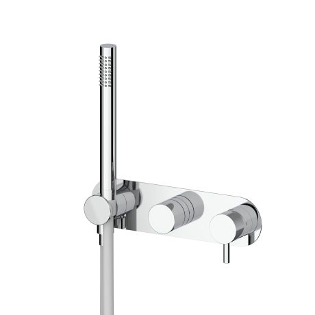 STILO EXTERNAL SET FOR WALL 3 WAYS SHOWER MIXER WITH FLEXIBLE HOSE AND HAND SHOWER