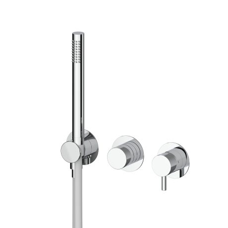 STILO EXTERNAL SET FOR WALL 3 WAYS SHOWER MIXER WITH FLEXIBLE HOSE AND HAND SHOWER