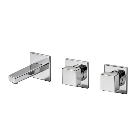 QUADRO EXTERNAL SET FOR CONCEALED 2 HANDLES WASH-BASIN MIXER WITHOUT WASTE WITH LEFT SIDE SPOUT