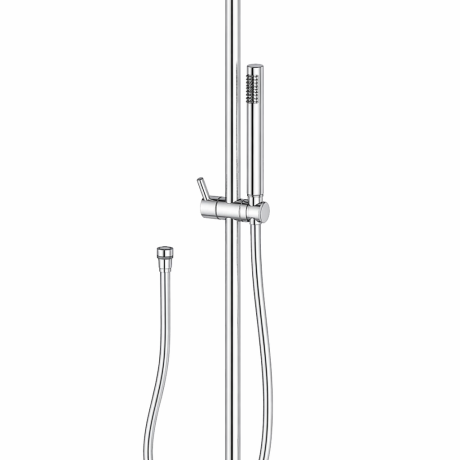 STILO Minimal Round Brass Shower Sliding Bar with Accessroies