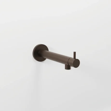 On 226 mms. long wall basin mixer with 182 mms. waterfall spout with cartridge placed in the spout