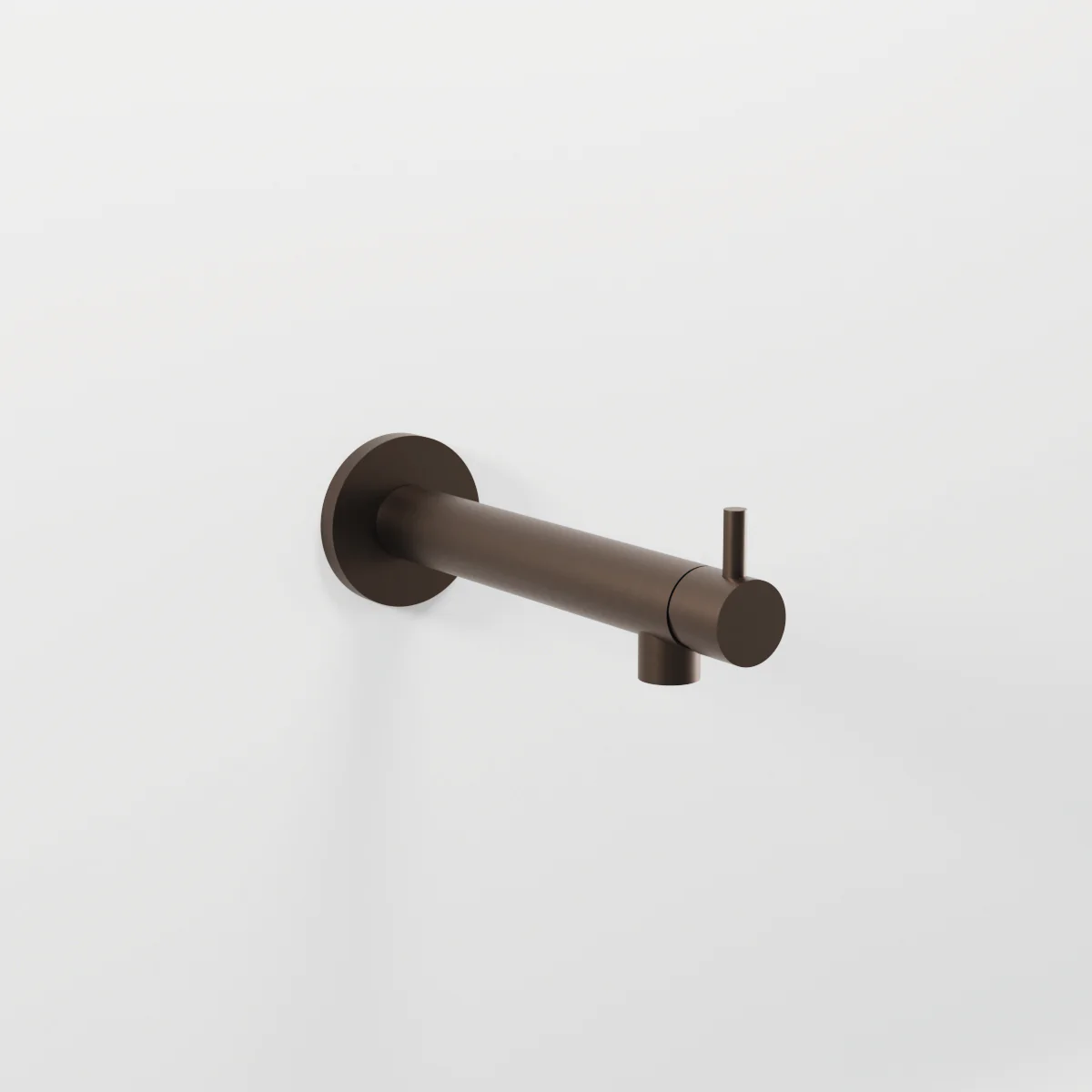 On 226 mms. long wall basin mixer with 182 mms. waterfall spout with cartridge placed in the spout