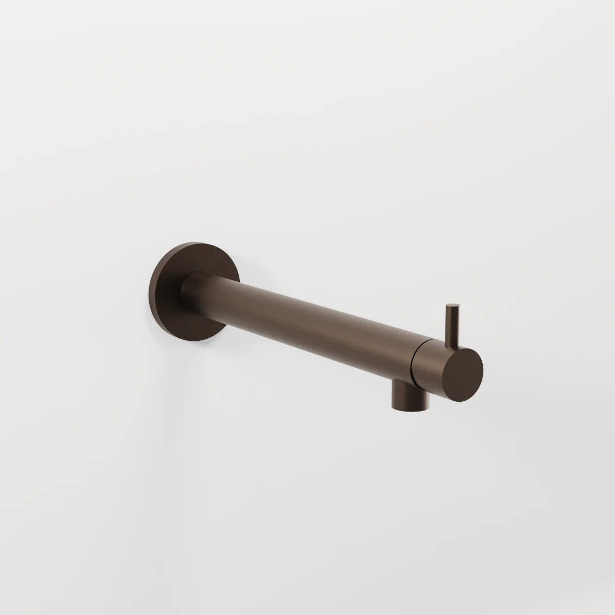 On 293 mms. long wall basin mixer with 248 mms waterfall spout with cartridge placed in the spout