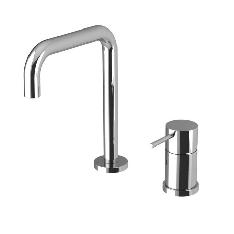 2 Holes Washbasin Mixer Without Pop-Up Waste
