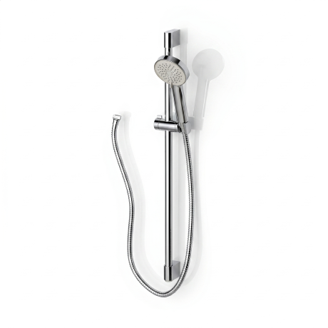 Indy Minimal Round Shower Sliding Bar with Accessories
